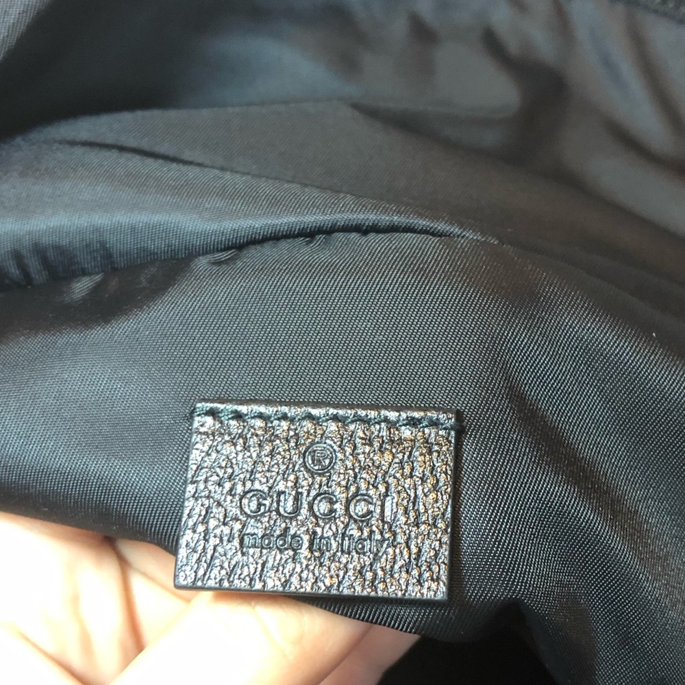 Authentic Gucci Black Terry Patch Rucksack - Picture 13 of 16